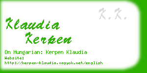 klaudia kerpen business card